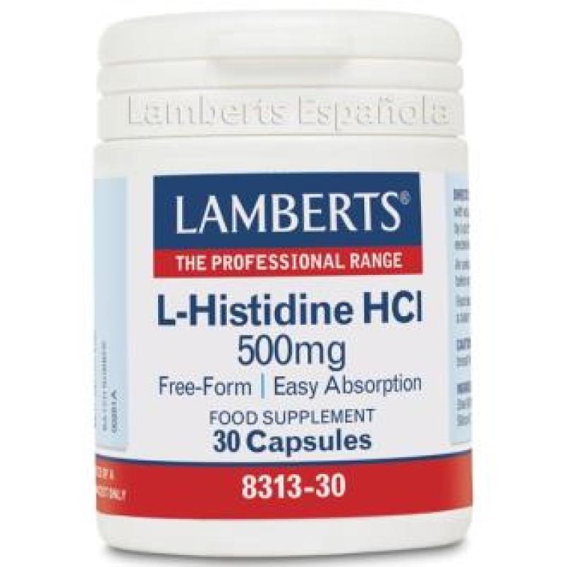 L-HISTIDINA HCl 500 mg. 30 cap.