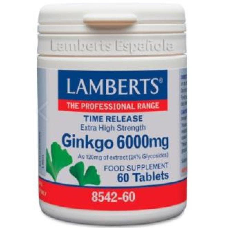 GINKGO BILOBA 6000 Alta Potencia 120mg. 60comp.