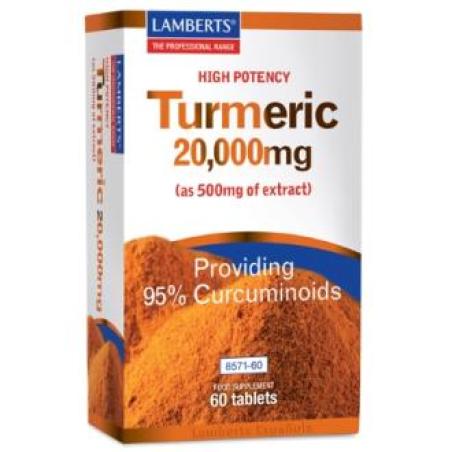 CURCUMA 20.000mg. (95% de curcumina) 60comp.