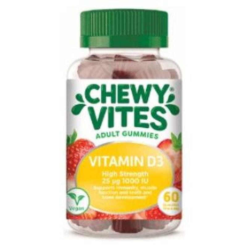 CHEWY VITES adulto vitamina D 60ud.