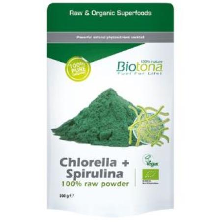 CHLORELLA SPIRULINA RAW 200gr. BIO