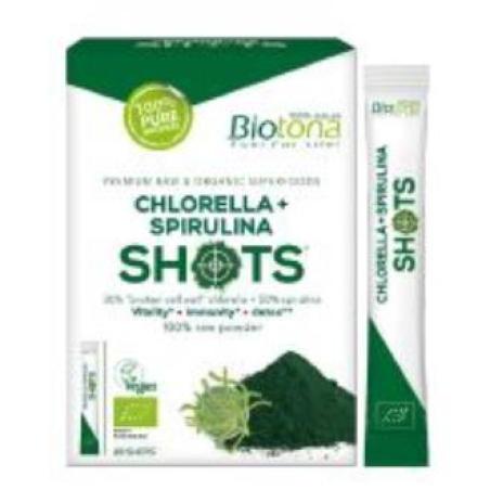 CHLORELLA+ESPIRULINA raw 20shots. BIO SG VEGAN