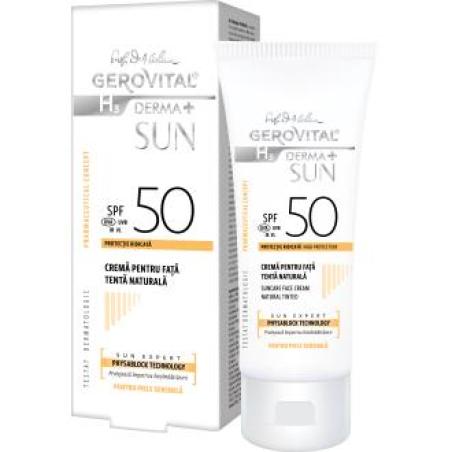 GEROVITAL CREMA SOLAR SPF50 tono natural 50ml.