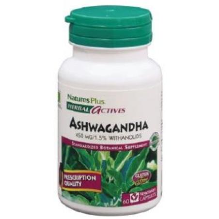 ASHWAGANDA raiz 450mg. 60cap. HERBAL ACTIVES