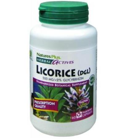 LICORICE (DGL) regaliz500mg. 60cap. HERBAL ACTIVES