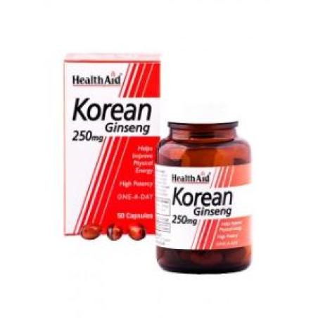 GINSENG COREANO raiz 50cap. HEALTH AID