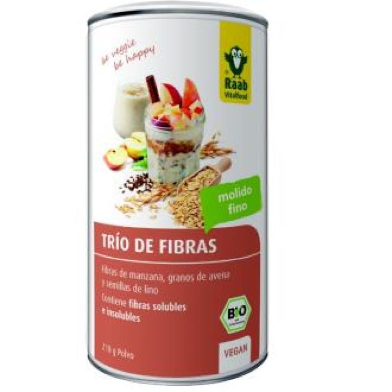 TRIO DE FIBRAS manzana+avena+lino 210gr. BIO VEGAN