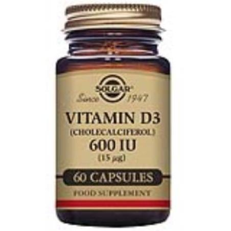 VITAMINA D3 600ui 15mcg. 60cap.veg.