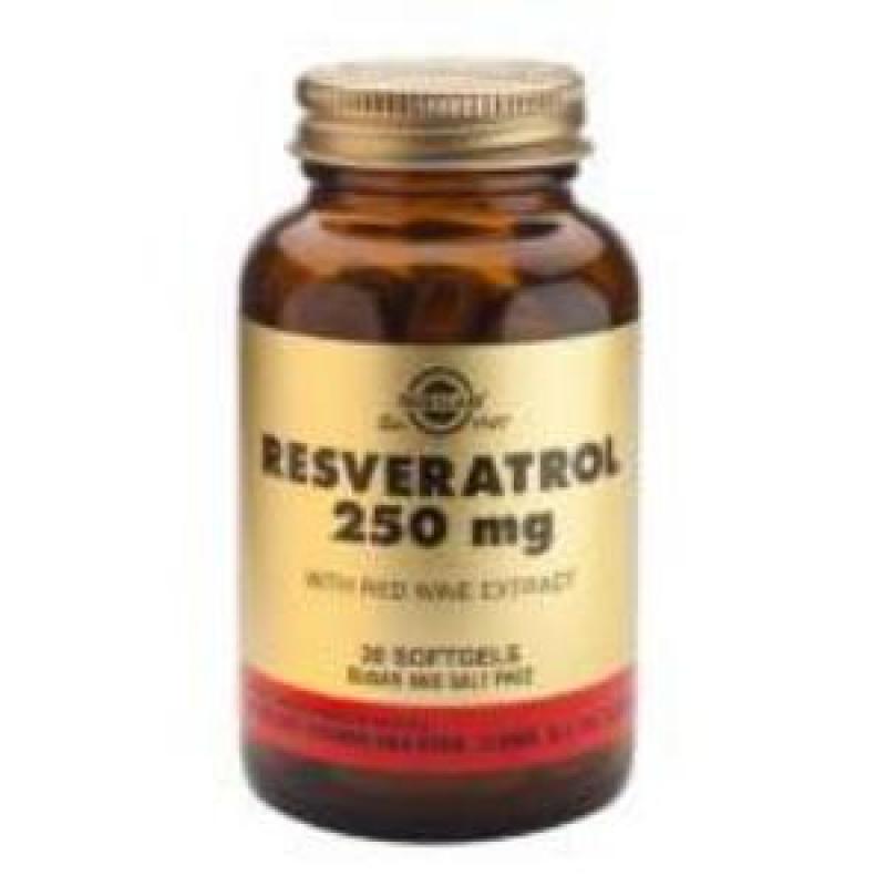 RESVERATROL 250mg.con extr.vino tinto 30cap.blanda