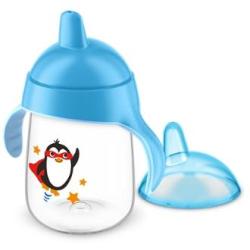 VASO pajita y asas azul 210ml +6meses SCF796/01