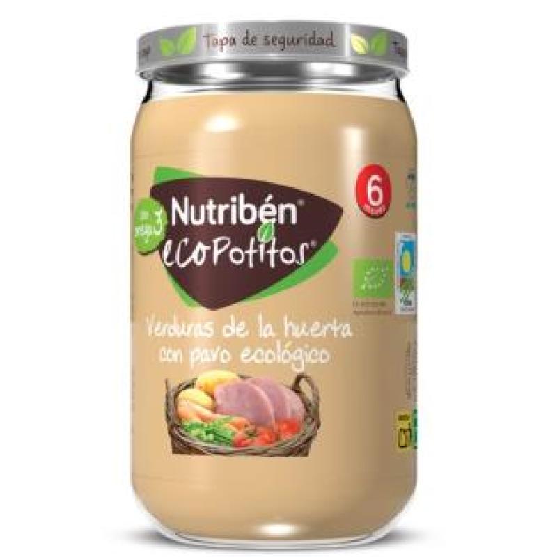 NUTRIBEN ECO POTITO VERDURAS HUERTA PAVO 235gr +6m