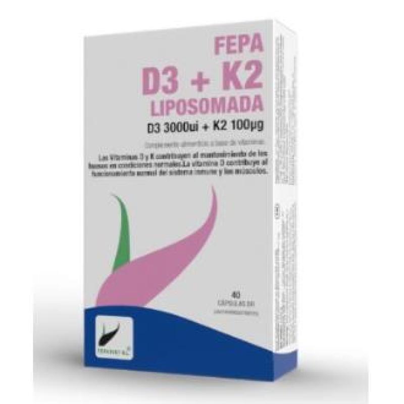 FEPA-VITAMINA D3+K2 liposomado 40cap.