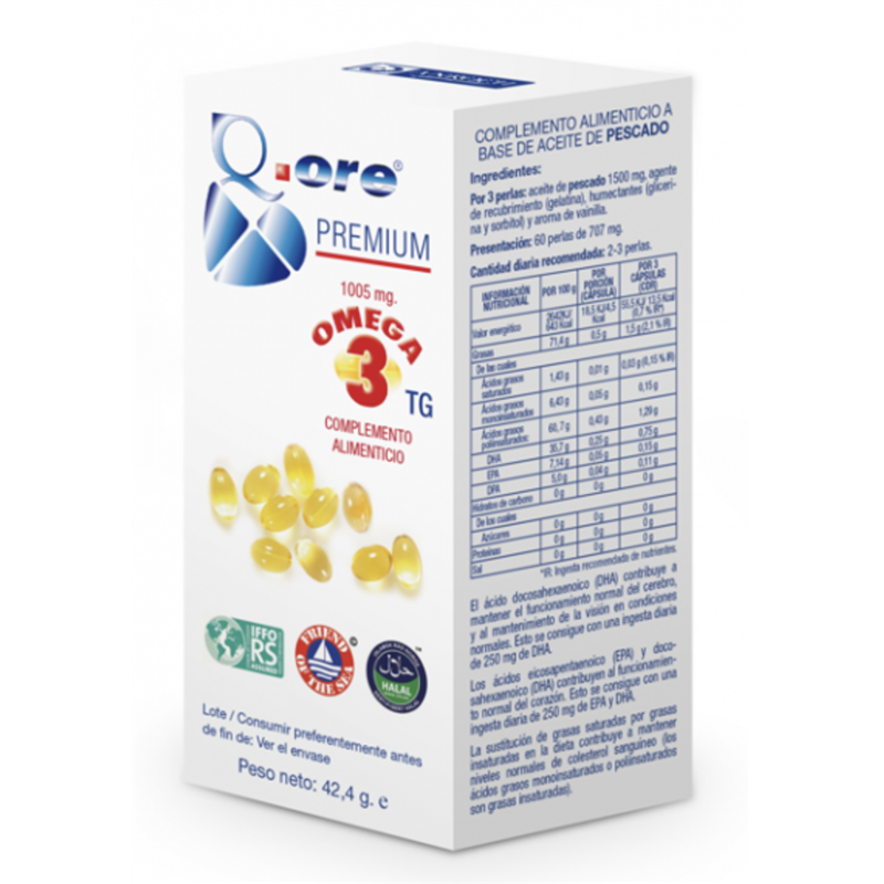 Q.ORE PREMIUM omega 3 60perlas