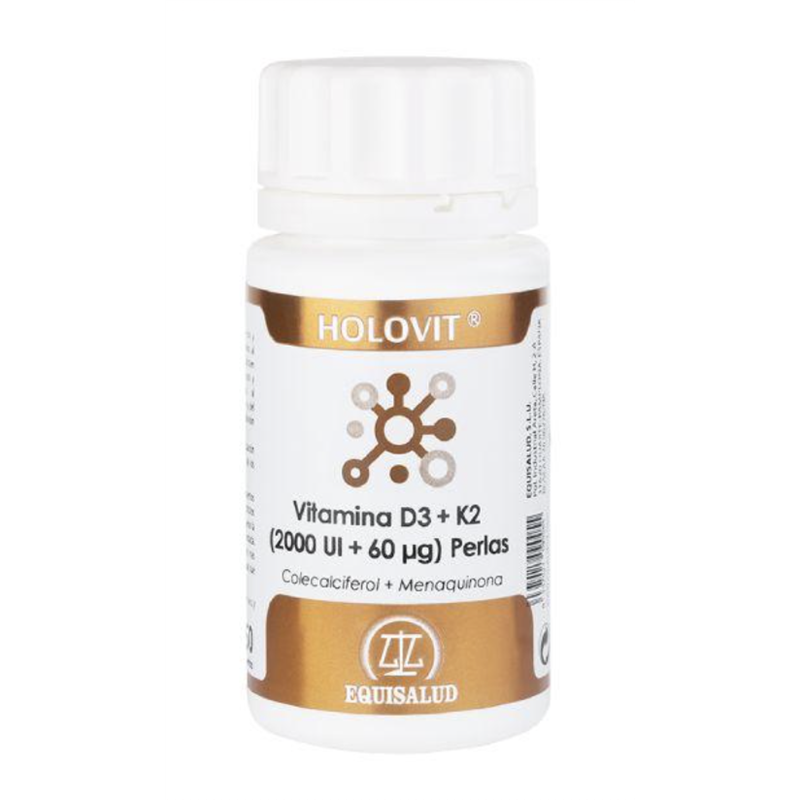 HOLORAM vitamina D3 2000UI + K2 60µg perlas