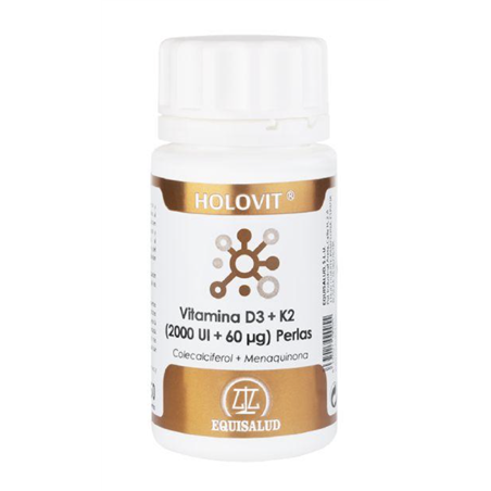 HOLORAM vitamina D3 2000UI + K2 60µg perlas