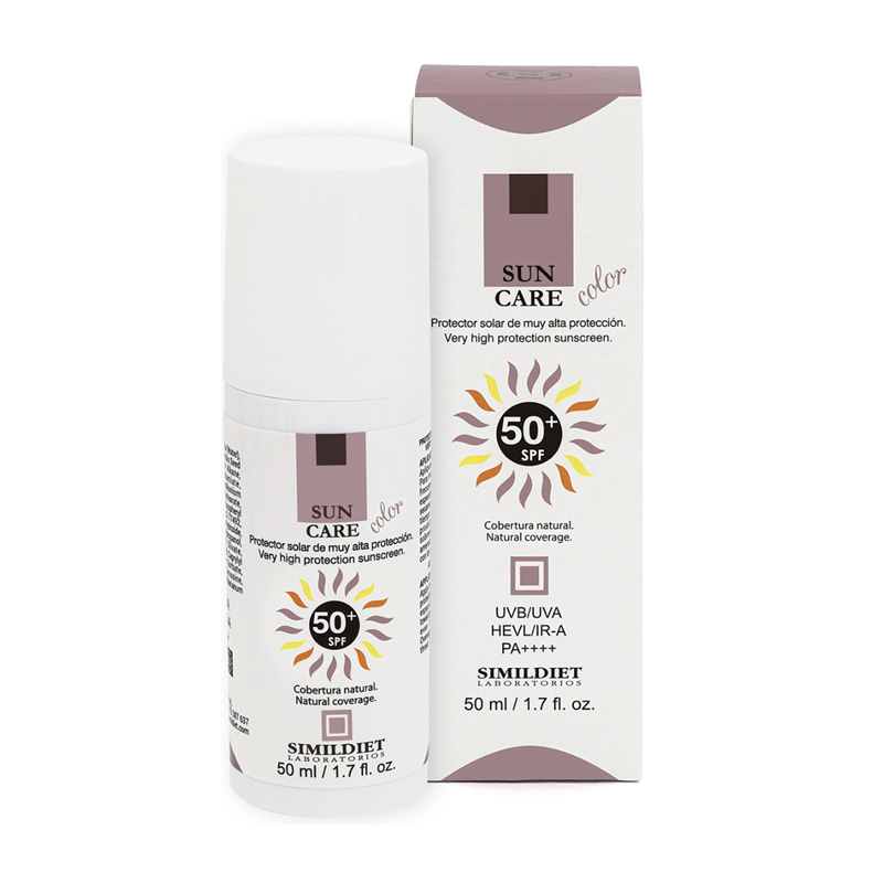 SUN CARE SPF50+ protector solar color 50ml.