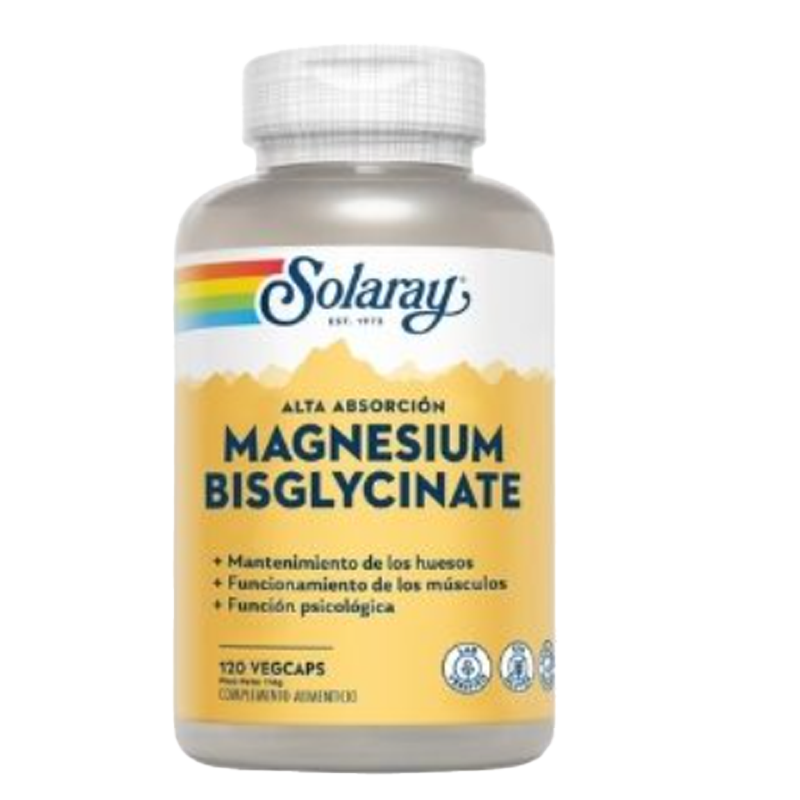 MAGNESIO BISGLICINATO – 120 VEGCAPS SOLARAY