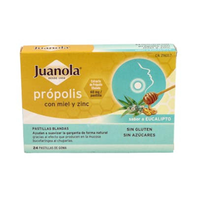 PASTILLAS JUANOLA PROPOLIS MIEL ZINC EUCALIPTO