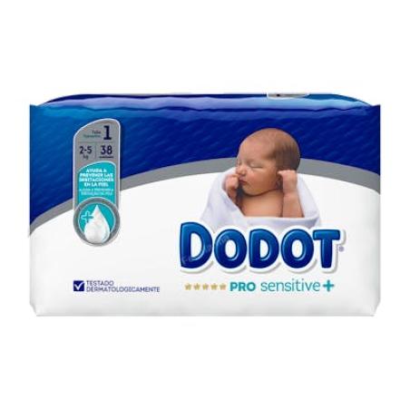 DODOT PAÑAL INF PRO SENSITIVE T1 2-5 KG 38 U