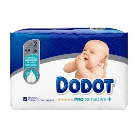 DODOT PAÑAL INF PRO SENSITIVE T2 4-8 KG 36 U