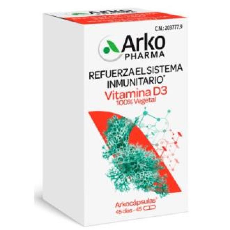 ARKOCAPSULAS VITAMINA D3 100% VEGETAL 45 CAPS