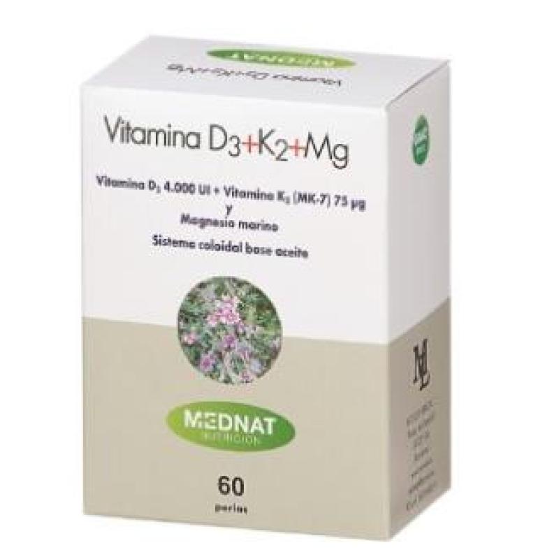 VITAMINA D3+K2+MG 60perlas.