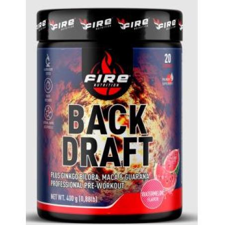 BACK-DRAFT PREWORKOUT pre-entreno sandia 400gr.