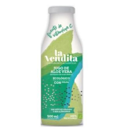 JUGO DE ALOE VERA 100% con pulpa 500ml ECO