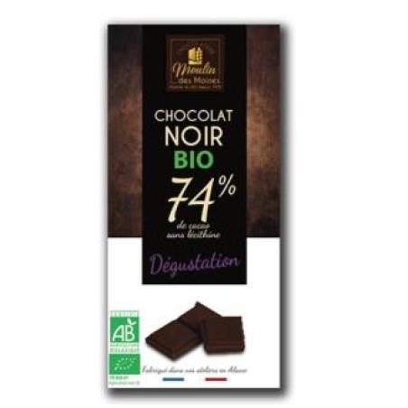 CHOCOLATE NEGRO 74% cacao 100 gr BIO