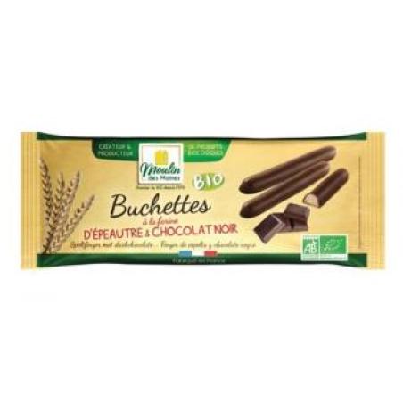 BUCHETTES DE ESPELTA BAÑADOS CHOCOLATE 150 gr BIO