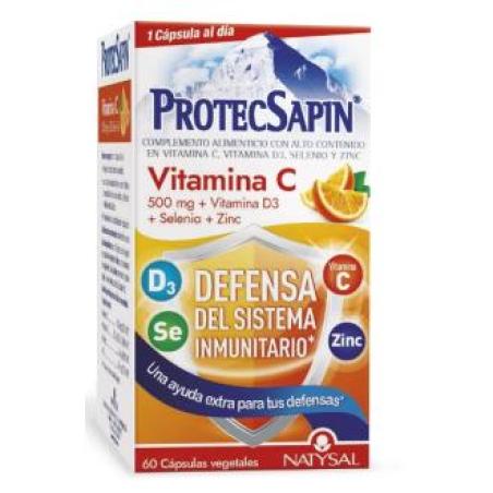 PROTECSAPIN VITAMINA C 500 mg +D3+ SELENIO+Zn. 60 cap