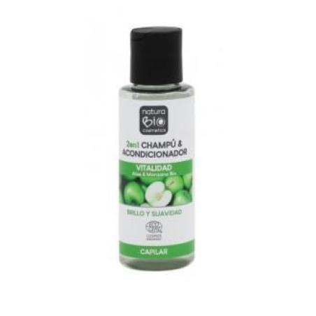 CHAMPU-ACONDICIONADOR 2 en 1 VITALIDAD ALOE -MANZANA BIO 100