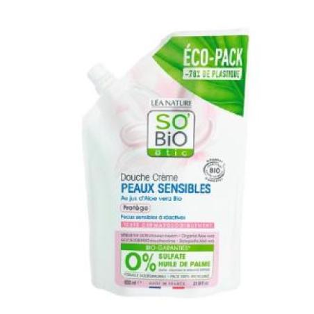 RECARGA GEL DUCHA PIEL SENSIBLE PROTECTOR ALOE VERA 650 ml