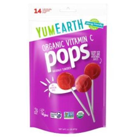 PIRULETAS ORGANICAS con vitamina c sabor frutas 14 uds