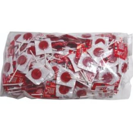 PIRULETAS REDONDAS cereza 200 uds BIO BOLSA