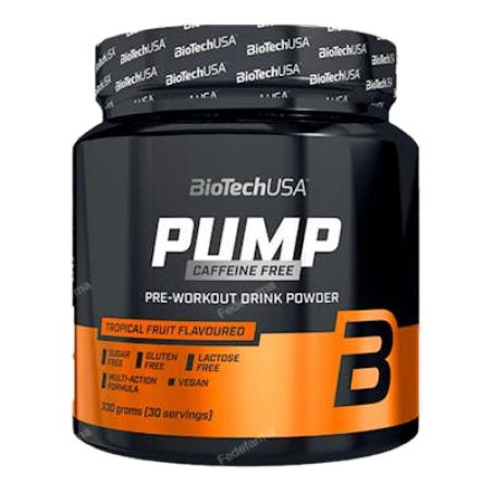 PUMP CAFFEINE FREE FRUTAS TROPICALES - 330G