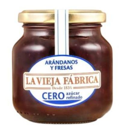 MERMELADA DE ARANDANO-FRESA cero azucar refinado 280 gr