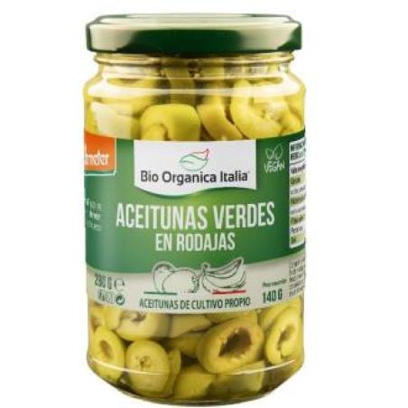 ACEITUNAS VERDES LAMINADAS 140 gr DEMETER