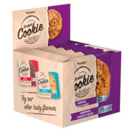 WEIDER PROTEIN COOKIE caramel choco fudge 90grx12uds.