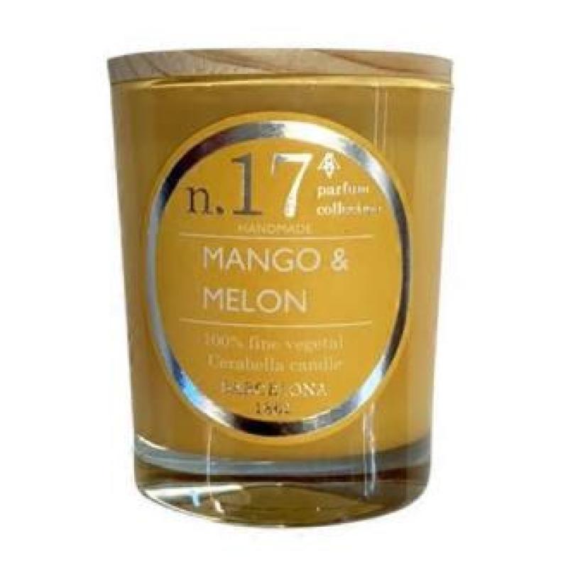 VELA VASO PERF17 mango-melon 7,5x9cm 1ud.