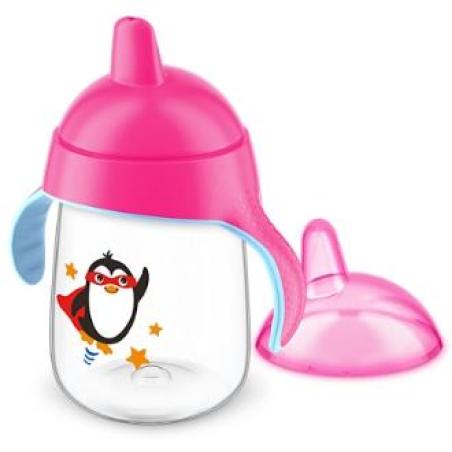 VASO pajita y asas morado 210ml +6meses SCF796/02