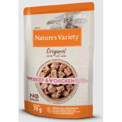 NATURES VARIETY FELINE ADULT PATE BUEY POLLO 12x70gr.
