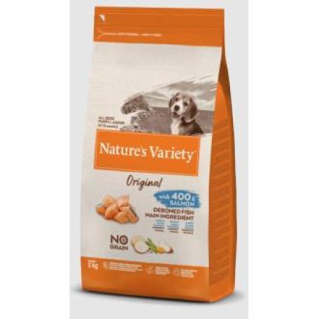 NATURES VARIETY CANINE PUPPY SALMON 2kg.