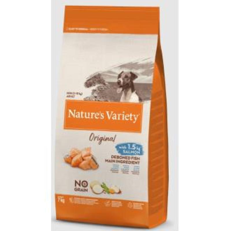 NATURES VARIETY CANINE ADULT MINI SALMON 7kg.
