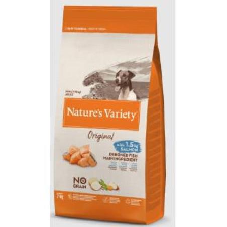 NATURES VARIETY CANINE ADULT MINI SALMON 7kg.