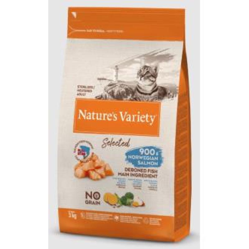 NATURES VARIETY FELINE SELECT ADULT STERIL SALMON 3kg
