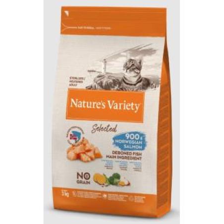 NATURES VARIETY FELINE SELECT ADULT STERIL SALMON 3kg