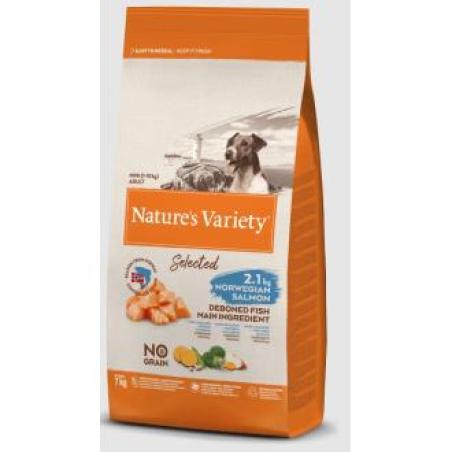 NATURES VARIETY CANINE ADULT MINI SALMON 7kg.