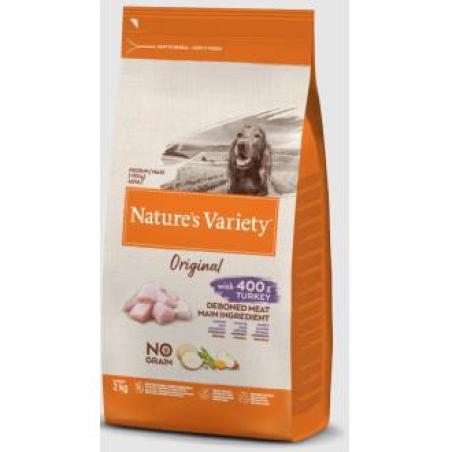 NATURES VARIETY CANINE ADULT MD PAVO 2kg.