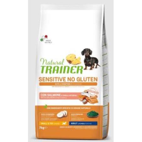 NATURAL TRAINER CANINE ADULT SMALL SALMON S/GLUTEN 7kg.